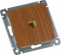 Розетка компьютерная скрытой установки, механизм, цвет дуб | РСК-400-05 | HEGEL