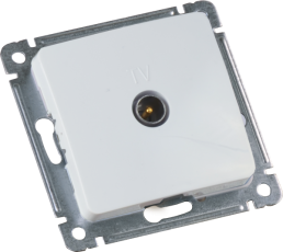 Розетка телевизионная оконечная скрытой установки, механизм, цвет белый | РСТВ-401 | HEGEL