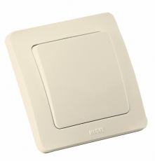 Выключатель скрытой установки, одноклавишный, с самовозвратом, цвет слоновая кость | ВС10-331-01 | HEGEL