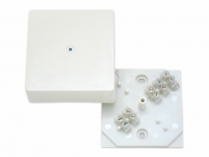 Коробка распределительная 75х75х30 с клеммником, белая | КРК2702 | HEGEL