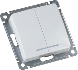 Механизм выключателя двухклавишного с индикацией | ВС10-452 | HEGEL