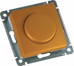 Светорегулятор (диммер) скрытой установки, поворотно-нажимного типа, механизм, цвет золото | ДС-315-472-07 | HEGEL