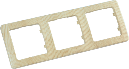 Рамка трёхместная, скрытой установки, цвет сосна | Р403-02 | HEGEL