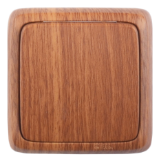 Выключатель открытой установки, одноклавишный, с монтажной пластиной, цвет дуб | ВА10-115-05 | HEGEL