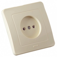 Розетка скрытой установки, одноместная, цвет слоновая кость | РС16-301-01 | HEGEL