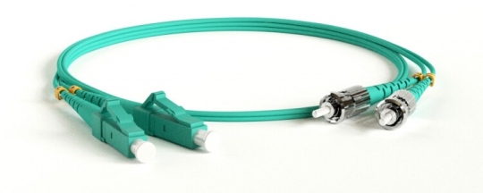 Патч-корд FC-D2-503-LC/PR-ST/PR-H-15M-LSZH-AQ волоконно-оптический (шнур) MM 50/125(OM3), LC-ST, duplex, LSZH, 15 м | 247710 | Hyperline
