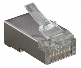 Разъем под витую пару PLUG-8P8C-U-C6-SH-100 RJ-45(8P8C) кат.6 (50 µ