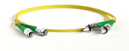 Патч-корд FC-D2-9-FC/AR-ST/AR-H-5M-LSZH-YL волоконно-оптический (шнур) SM 9/125 (OS2), FC/APC-ST/APC, 2.0 мм, duplex, LSZH, 5 м | 238583 | Hyperline