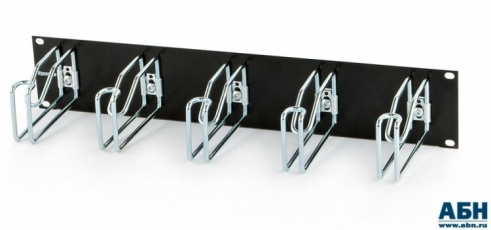 Организатор кабельный CMW-2U-03-BK с металлическими кольцами 125x65 мм, 19