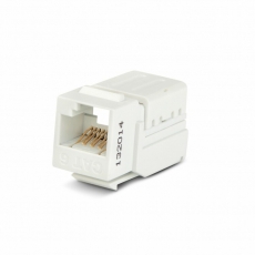 Вставка Keystone Jack KJNE-8P8C-C6-90-WH RJ-45(8P8C), категория 6, 110 IDC, заделка с помощью NE-TOOL, белая | 46044 | Hyperline