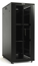 Шкаф напольный TTB-3266-AS-RAL9004 19-дюй.,32U,1610x600х600мм,пер.сте.дв.со стал.пер.бок,зад.дв.спл,руч.с зам,кры н.т,чер(разоб) | 392675 | Hyperline