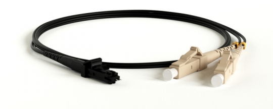 Патч-корд FC-D2-50-LC/PR-MTRJM/PR-H-1M-LSZH-BK волоконно-оптический (шнур) MM 50/125, MTRJ(папа)-LC, 2.0 мм, duplex, LSZH, 1 м | 28001 | Hyperline