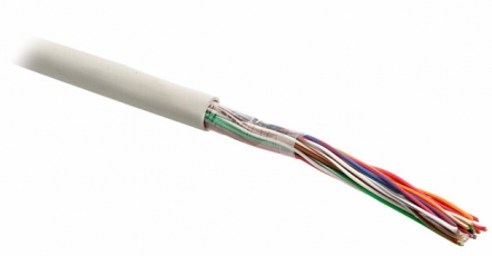 UUTP10-C3-S26-IN-PVC-GY Кабель витая пара, неэкранир. U/UTP, категория 3, 10 пар (26 AWG),одножил. (solid), PVC, серый | 36544 | Hyperline