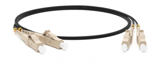 FC-D2-50-FC/PR-LC/PR-H-1M-LSZH-BK Патч-корд волоконно-оптический (шнур) MM 50/125, FC-LC, 2.0 мм, duplex, LSZH, 1 м, черный | 403118 | Hyperline