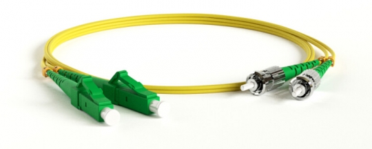 FC-D2-9-LC/AR-ST/AR-H-2M-LSZH-YL Патч-корд волоконно-оптический (шнур) SM 9/125 (OS2), LC/APC-ST/APC, 2.0 мм, duplex, LSZH, 2 м | 27795 | Hyperline