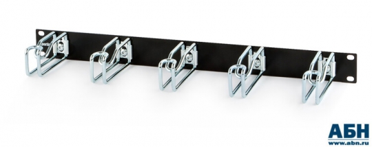 Организатор кабельный CMW-1U-02-BK с металлическими кольцами 105x43 мм, 19