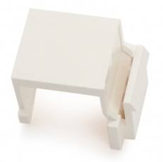 Вставка-заглушка KJ1-BL-WH формата Keystone Jack, белая | 39260 | Hyperline