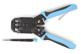 Инструмент обжимной HT-2008A для RJ-45, RJ-12, RJ-11 (8P8C, 6P6C, 6P4C, 4P4C), профессиональный | 3479 | Hyperline