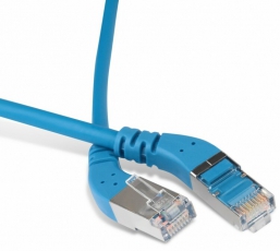 Патч-корд PC-APM-STP-RJ45/L45-RJ45/L45-C6-5M-LSZH-BL F/UTP угловой, экранированный, левый 45°-левый 45°, Cat.6, LSZH, 5 м, синий | 233160 | Hyperline