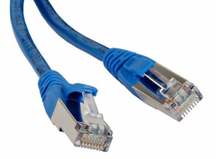 Патч-корд PC-LPM-STP-RJ45-RJ45-C5e-2M-LSZH-BL F/UTP, экранированный, Cat.5e, LSZH, 2 м, синий | 230098 | Hyperline