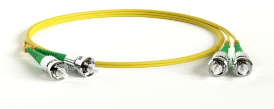 Патч-корд FC-D2-9-ST/AR-ST/AR-H-10M-LSZH-YL волоконно-оптический (шнур) SM 9/125 (OS2), ST/APC-ST/APC, 2.0 мм, duplex, LSZH, 10 м | 250730 | Hyperline