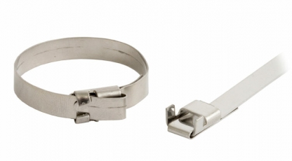 FVC-285 Стяжка стальная, коррозионно-стойкая (нержавеющая сталь 410L), 285x6x0.5мм, (100 шт) | 17098 | Hyperline