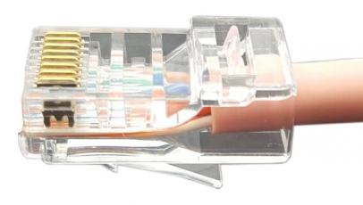 PLEZ-8P8C-U-C6-100 Разъем легкой оконцовки RJ-45 (8P8C) под витую пару, категория 6, универсальный (100 шт.) | 403343 | Hyperline