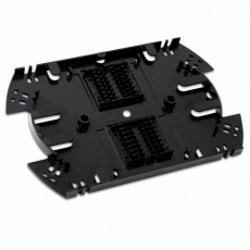 Сплайс-кассета оптическая FO-SPL01-HLD-BK для боксов FO-19R (аналог КУ-01) с двумя ложементами (без крышки) | 254996 | Hyperline