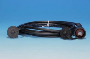 Патч-корд PC-IE-LPM-UTP-RJ45-RJ45-C5e-2M-BK Промышленный U/UTP, IP67, категория 5e, с защитными крышками, 2 м, черный | 45489 | Hyperline