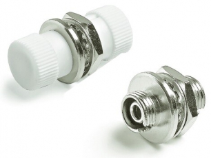 Адаптер проходной оптический FA-S00Z-FC/FC-N/WH-SL FC-FC, SM/MM, simplex, корпус металл, белые колпачки | 243948 | Hyperline