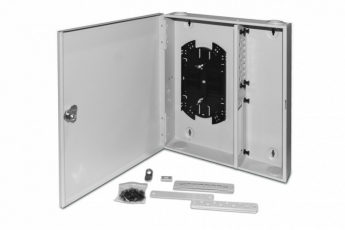 Бокс оптич.FO-WBX-4xSLT-W140H42-32UN-GY унив.наст.,от8 до 32п.(SC,duplexLC,ST,FC),со сплайс пласт.,без пиг.и прох.ад.,сер. | 250442 | Hyperline