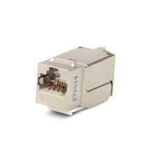 Вставка Keystone Jack KJNE-8P8C-C6-90-SH-F-WH RJ-45(8P8C), категория 6, экранированная, 110 IDC, заделка с помощью NE-TOOL, белая | 46369 | Hyperline