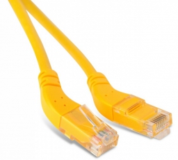 Патч-корд PC-APM-UTP-RJ45/L45-RJ45/R45-C5e-3M-LSZH-YL U/UTP угловой, левый 45°-правый 45°, Cat.5e, LSZH, 3 м, желтый | 232778 | Hyperline