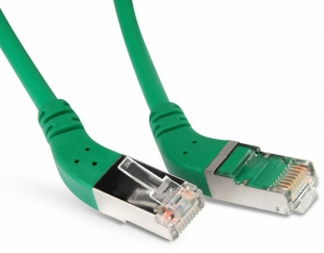 Патч-корд PC-APM-STP-RJ45/L45-RJ45/R45-C5e-1M-LSZH-GN F/UTP угл.,экранир.левый 45°-правый 45°,Cat.5e,LSZH,1м,зеленый | 232813 | Hyperline
