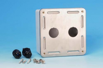 SBB-IE-2-SL Коробка настенного монтажа для 2-х промышленных модулей, IP67, нержавеющая сталь | 46828 | Hyperline