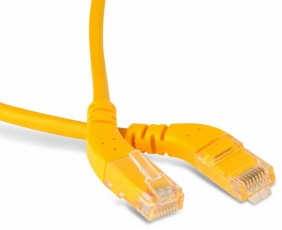 Патч-корд PC-APM-UTP-RJ45/L45-RJ45/L45-C5e-5M-LSZH-YL U/UTP угловой, левый 45°-левый 45°, Cat.5e, LSZH, 5 м, желтый | 232793 | Hyperline