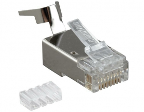 Разъем под витую пару PLUG-8P8C-UV-C6-TW-SH-10 RJ-45(8P8C)к6/6A(50 µ