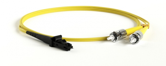 Патч-корд FC-D2-9-MTRJM/UR-ST/UR-H-1M-LSZH-YL волоконно-оптический (шнур) SM 9/125 (OS2), ST-MTRJ(папа), 2.0 мм, duplex, LSZH, 1 м | 28114 | Hyperline