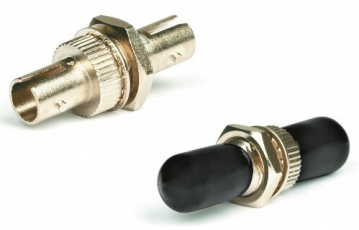 Адаптер проходной оптический FA-S00Z-ST/ST-N/BK-SL ST-ST, SM/MM, simplex, корпус металл, черные колпачки | 243942 | Hyperline