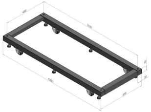 Основание ORV-BSM-1000 д. стоек ORV2 и ORV2A гл.1000мм,д.уст.ст.на ножки и рол.(в комп.6ножек,2рол.+2рол.с торм.) | 38145 | Hyperline