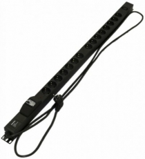 SHE-15SH-1IEC-BF-2.5EU Блок розеток, вертикальный, 15 розеток Schuko, 1 розетка IEC320 C13, 250В, 1040x44.4x44.4мм (ДхШхВ)| 396989 | Hyperline