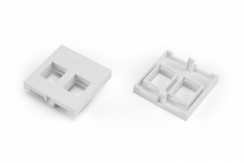 SIP2-2N-M45-45 Вставка 45x45 (аналог Mosaic) для 2х модулей формата Keystone Jack, ROHS, белая | 247229 | Hyperline
