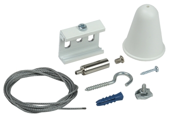 Комплект подвеса для шинопровода с тросом 1,5м белый