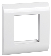 Лицевая рамка для мод. Mosaic 80х80мм пластиковый суппорт белая