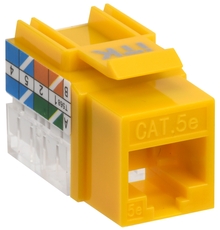 Модуль ITK Keystone Jack кат.5E UTP 110 IDC 90град жёлтый