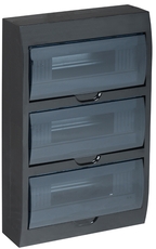 Корпус модульный пл. нав. ЩРН-П-36 черный IP41