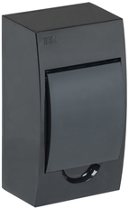 Корпус модульный пл. нав. ЩРН-П-4 черный черн. дв. IP41