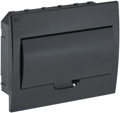 Корпус модульный пл. встр. ЩРВ-П-12 черный черн. дв IP41