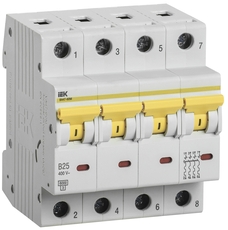 Выключатель автоматический ВА47-60M 4Р 25А 6кА B