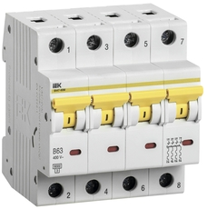 Выключатель автоматический ВА47-60M 4Р 63А 6кА B